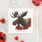 Moose rode esdoornbladeren servet (Insitu)