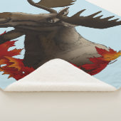 Moose rode esdoornbladeren sherpa deken (3/4)