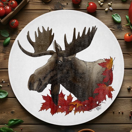 Moose rode esdoornbladeren snijplank