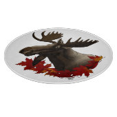 Moose rode esdoornbladeren snijplank (Hoek)