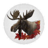Moose rode esdoornbladeren snijplank (Voorkant)