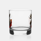 Moose rode esdoornbladeren whisky glas (Links)