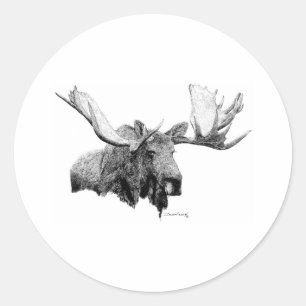 Moose Ronde Sticker