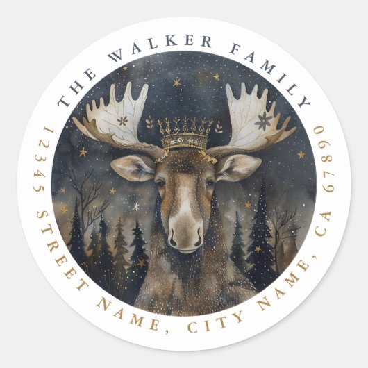 Moose Ronde Stickers (Voorkant)