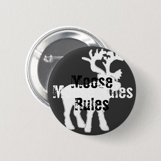 Moose Rules Button (Voorkant /achterkant)