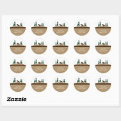 MOOSE Rustic Lodge Retouradres Stickers (Vel)