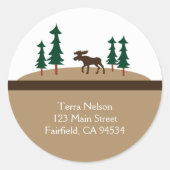 MOOSE Rustic Lodge Retouradres Stickers (Voorkant)