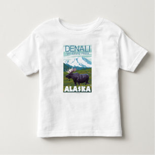 Moose Scene - Denali National Park, Alaska Kinder Shirts