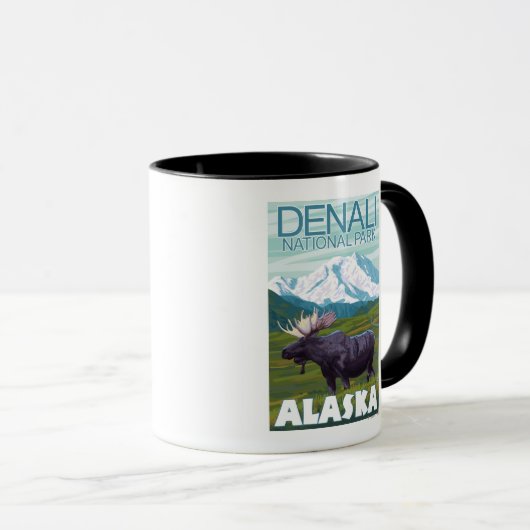 Moose Scene - Denali National Park, Alaska Mok (Voorkant rechts)