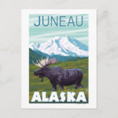 Moose Scene - Juneau, Alaska Briefkaart (Voorkant)