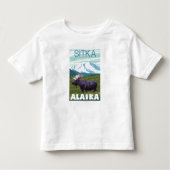 Moose Scene - Sitka, Alaska Kinder Shirts (Voorkant)