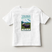 Moose Scene - Valdez, Alaska Kinder Shirts (Voorkant)