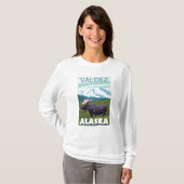 Moose Scene - Valdez, Alaska T-shirt (Voorkant volledig)