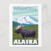 Moose Scene - Wrangell, Alaska Briefkaart (Voorkant)