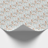 Moose Schattige Baby pastel Waterverf Patroon Cadeaupapier (Hoek)