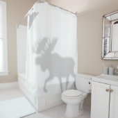 Moose Shadow Silhouette Shadow Buddies Shower Douchegordijn (In situ)
