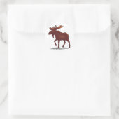 Moose Shirten en geschenken 129 Ronde Sticker (Tas)