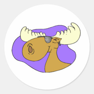 Moose Shirten en geschenken 37 Ronde Sticker