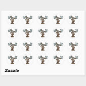 Moose Shirten en geschenken 65 Ronde Sticker (Vel)