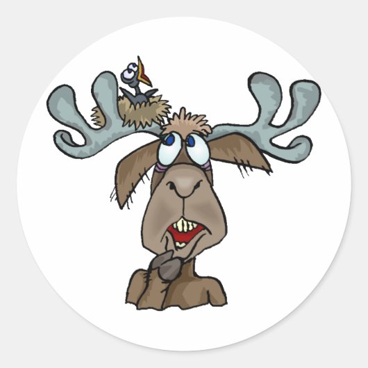 Moose Shirten en geschenken 65 Ronde Sticker (Voorkant)