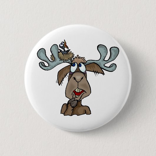 Moose Shirten en Gifts 65 Ronde Button 5,7 Cm (Voorkant)