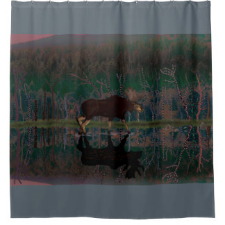 Moose Shower Curtain Douchegordijn