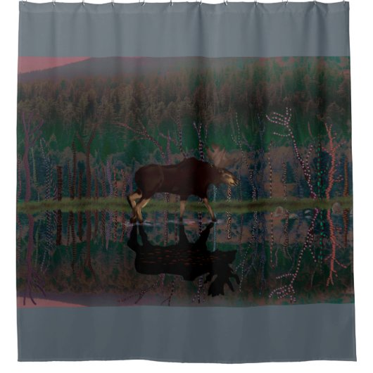 Moose Shower Curtain Douchegordijn (Voorkant)