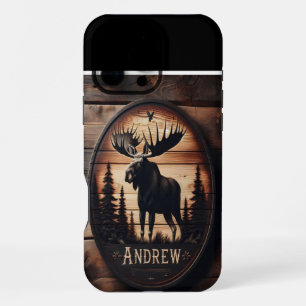 Moose Silhouet houten bord iPhone 16 Pro Max Hoesje