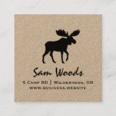 Moose Silhouet | In het wild levende dieren in de  Vierkante Visitekaartje (Voorkant)