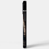 Moose silhouet op hout Case-Mate iPhone case (Achterkant / Links)