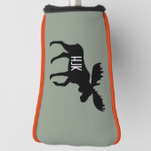 Moose Silhouette Aangepaste naam Wildlife Wild Ani Golfheadcover (Draai 90)