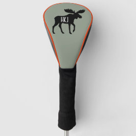 Moose Silhouette Aangepaste naam Wildlife Wild Ani Golfheadcover