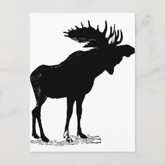 Moose Silhouette Briefkaart (Voorkant)