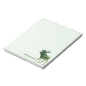 Moose Silhouette Camouflage Quote Notitieblok (Linkerzijde)