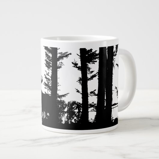 Moose Silhouette - gigantische koffie-mok Grote Koffiekop (Voorkant rechts)