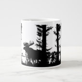 Moose Silhouette - gigantische koffie-mok Grote Koffiekop (Voorkant)
