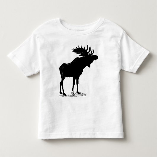 Moose Silhouette Kinder Shirts (Voorkant)