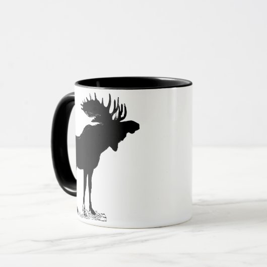 Moose Silhouette Mok (Voorkant links)