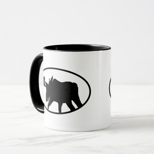 Moose Silhouette Mok (Voorkant links)