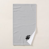 Moose Silhouette op grijs Bad Handdoek (Handdoek)