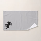 Moose Silhouette op grijs Bad Handdoek (Handdoek)