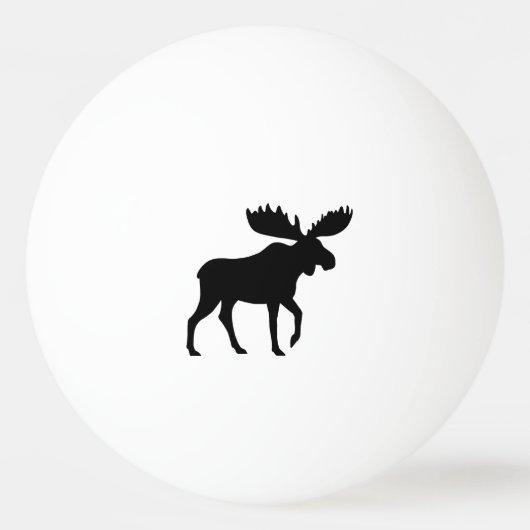 Moose Silhouette Pingpongbal (Voorkant)