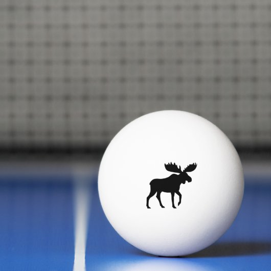 Moose Silhouette Pingpongbal (Net)