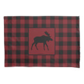 Moose Silhouette Red Black Play Kussensloop (Voorkant)