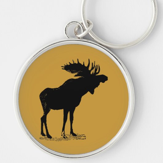 Moose Silhouette Sleutelhanger (Voorkant)