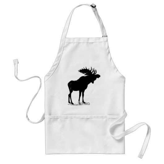 Moose Silhouette Standaard Schort (Voorkant)