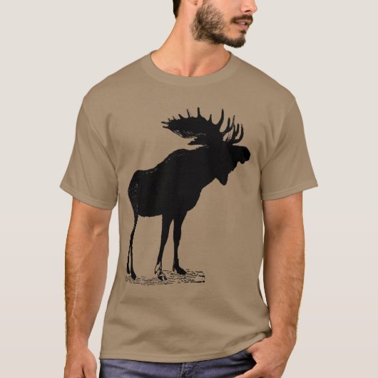 Moose Silhouette T-shirt (Voorkant)