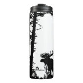 Moose Silhouette Thermal Tumbler Thermosbeker (Voorkant)