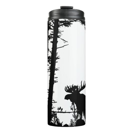 Moose Silhouette Thermal Tumbler Thermosbeker (Voorkant)