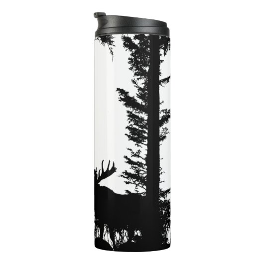 Moose Silhouette Thermal Tumbler Thermosbeker (Geroteerd rechts)